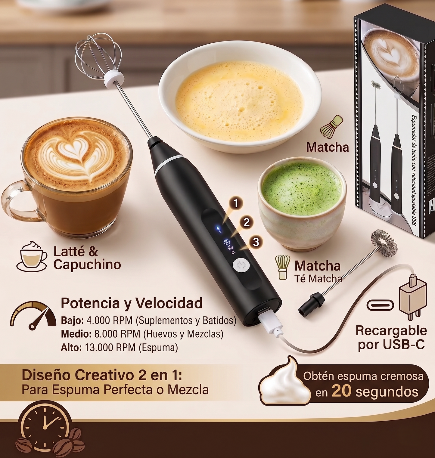 BATIDOR DE MANO 2 en 1