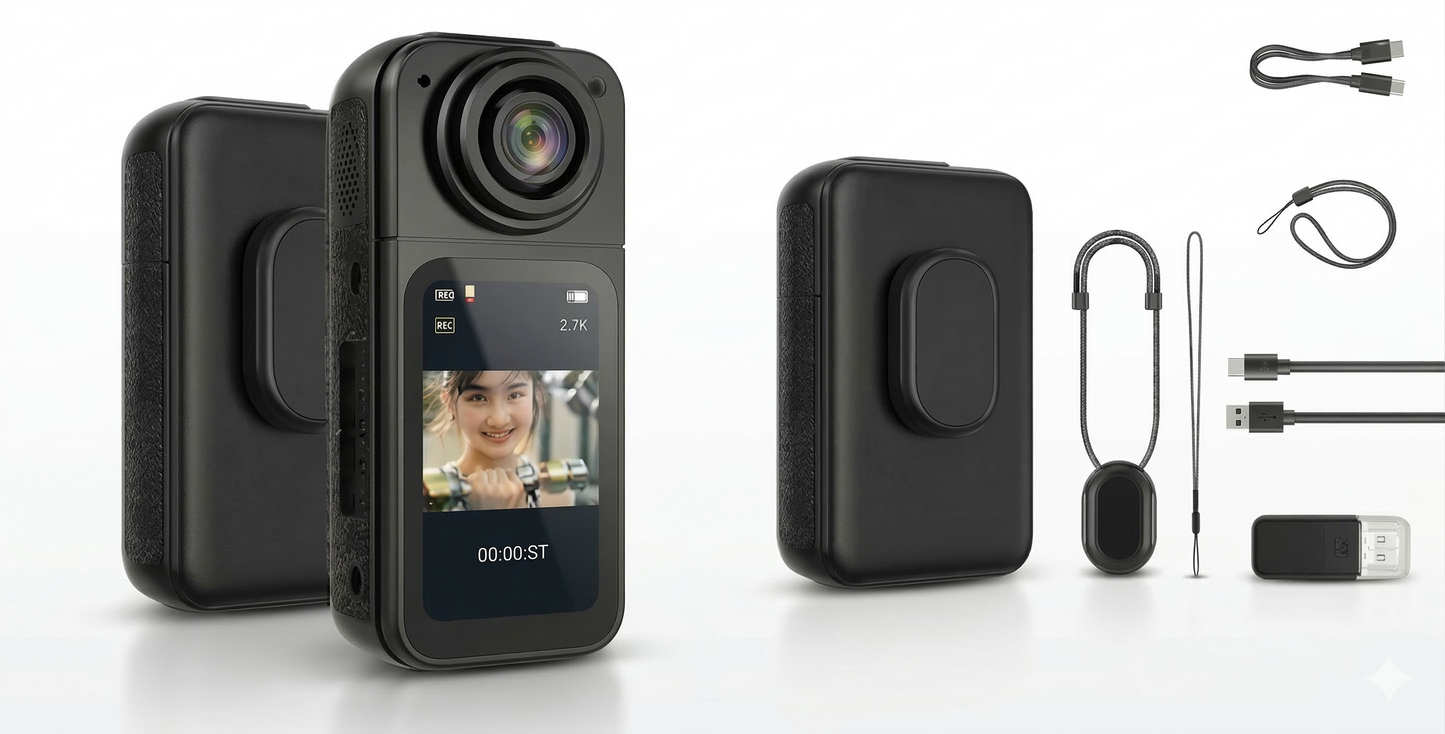 Camara Portatil magnetica de Colgante "Manos Libres, Sin Complicaciones"