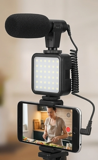 SOPORTE PARA CELULAR + KIT PARA CREACION DE CONTENIDO