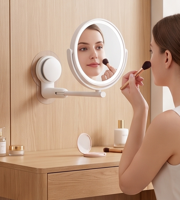 Espejo de Baño Articulado – Sin Perforaciones